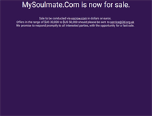 Tablet Screenshot of mysoulmate.com